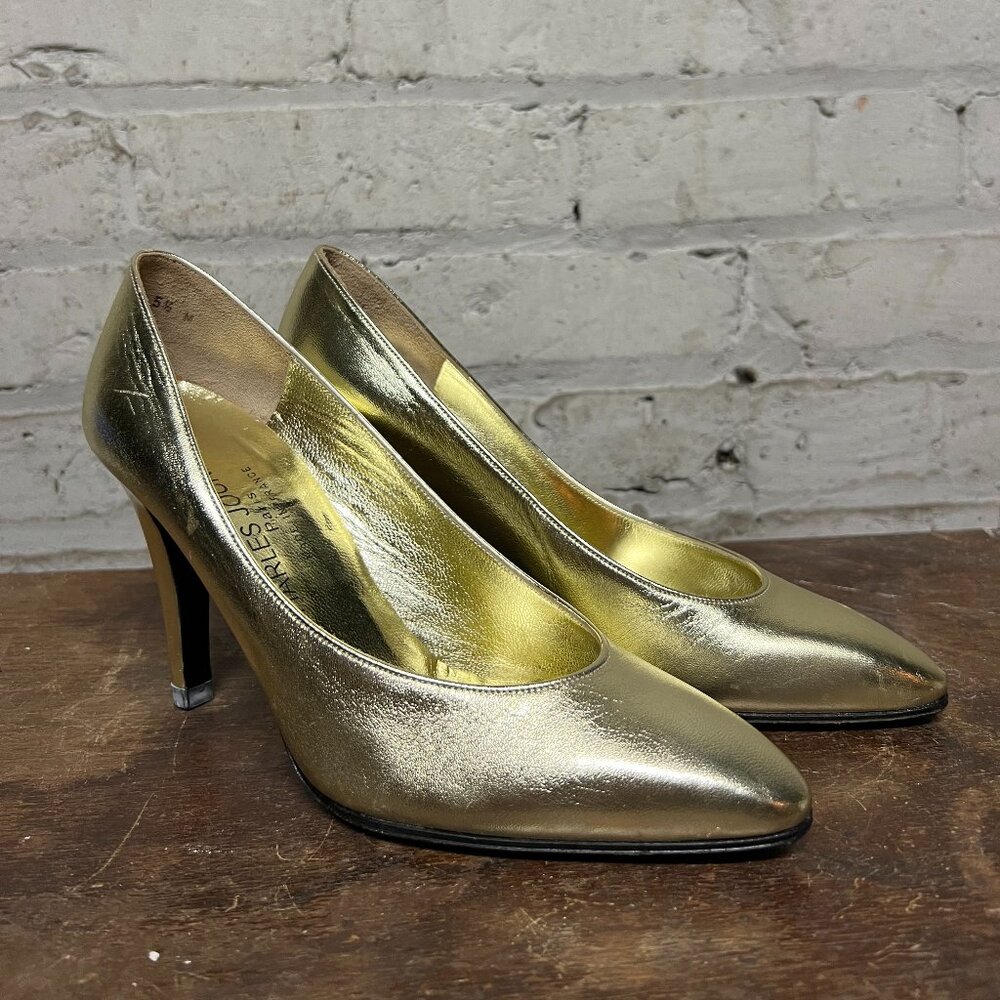Charles Jourdan - Gold Metallic Heels - Size 5.5